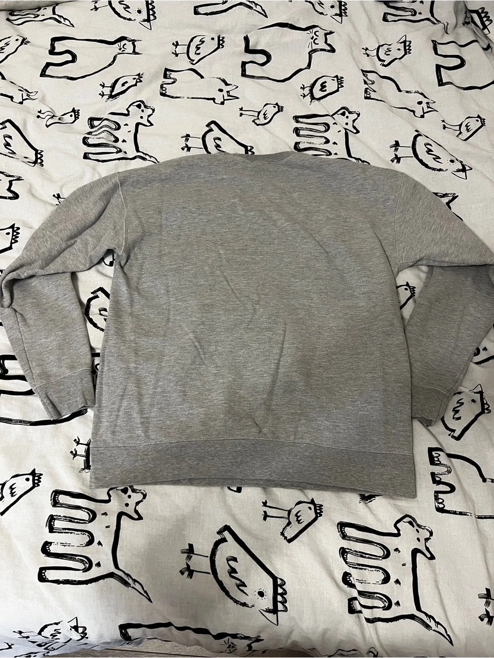 Tultex Gray Crewneck with Orange Illinois 'I' and Team Graphic